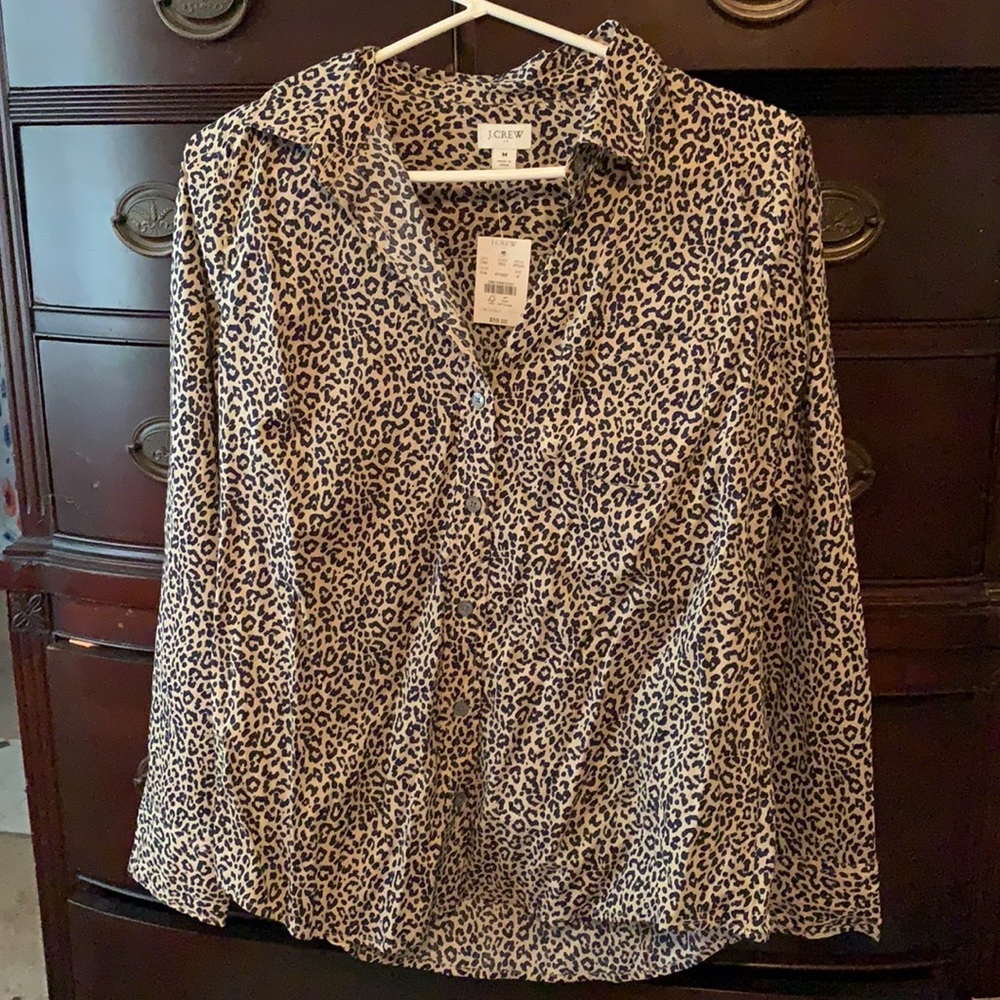 🔥🆕J. CREW Size  Medium Cheetah print bottom down